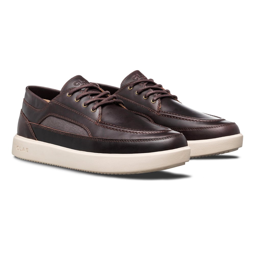 CLAE MONTEREY Shoes Mens USA150-Z48 In Walrus Brown Leather